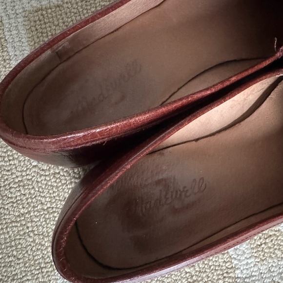 Madewell The Frances Loafer Burnished Mahogany Leather Slip On Flats Size 8 - Picture 8 of 10